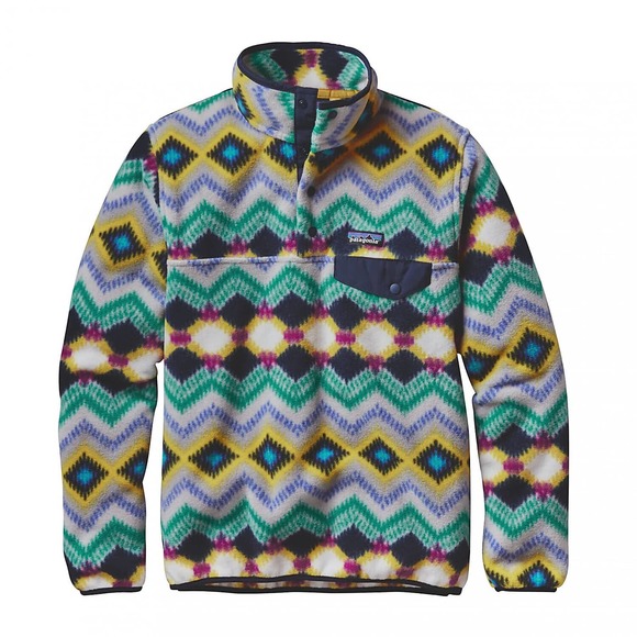 Patagonia Sweaters - Patagonia Lightweight Synchilla Snap-T Fleece Pullover Timber Twist Aztec Size L